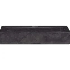 vidaXL væghængt håndvask 38x24x6,5 cm marmor sort