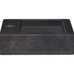 vidaXL væghængt håndvask 38x24x6,5 cm marmor sort