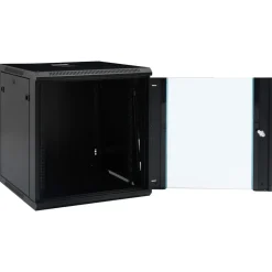 vidaXL væghængt netværksskab 12U IP20 19" 600x600x640 mm