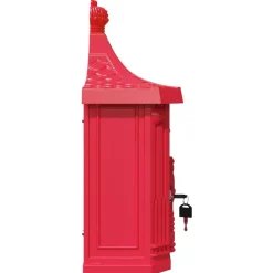 vidaXL Væghængt Postkasse Rød 40,5 x 16 x 45 cm Gustt aluminium