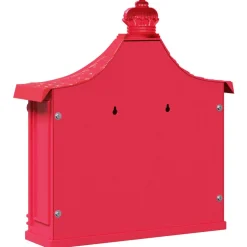 vidaXL Væghængt Postkasse Rød 40,5 x 16 x 45 cm Gustt aluminium