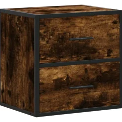 vidaXL væghængt sengebord 40x31x39,5 cm røget egetræsfarve