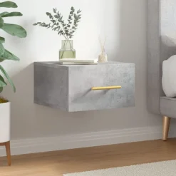 vidaXL væghængt sengebord 35x35x20 cm betongrå