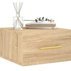 vidaXL væghængt sengebord 35x35x20 cm sonoma-eg