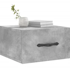 vidaXL væghængt sengebord 35x35x20 cm betongrå