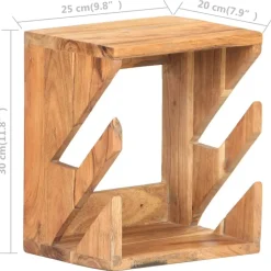 vidaXL væghængt skateboardstativ 25x20x30 cm massivt akacietræ