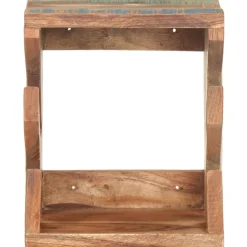 vidaXL væghængt skateboardstativ 25x20x30 cm massivt genbrugstræ