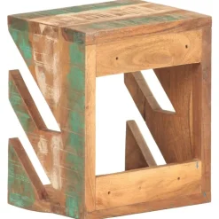 vidaXL væghængt skateboardstativ 25x20x30 cm massivt genbrugstræ
