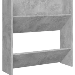 vidaXL væghængt skoskab 60x18x60 cm konstrueret træ betongrå