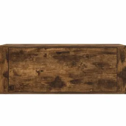 vidaXL væghængt skoskab 100x35x38 cm konstrueret træ røget egetræ