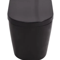 vidaXL væghængt toilet keramisk sort