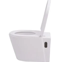 vidaXL væghængt toilet keramisk hvid