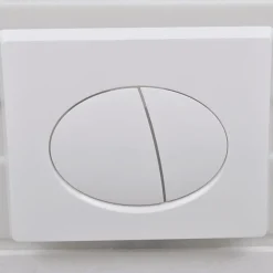 vidaXL væghængt toilet med skjult cisterne keramisk sort