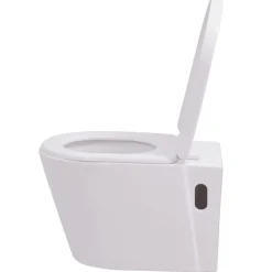 vidaXL væghængt toilet med skjult cisterne keramik hvid