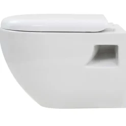 vidaXL væghængt toilet med skjult cisterne keramik hvid