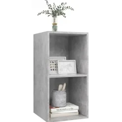 vidaXL væghængt tv-bord 37x37x72 cm konstrueret træ betongrå