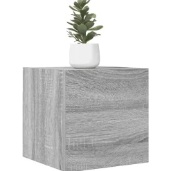 vidaXL væghængt tv-skab 30,5x30x30 cm grå sonoma-eg