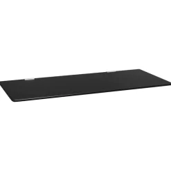 vidaXL væghængt urinalafskærmning 90x40 cm hærdet glas sort