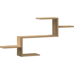 vidaXL væghængt 104x15x49 cm konstrueret træ egetræsfarve