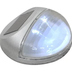 vidaXL væghængte LED-solcellelamper 12 stk. rund sølvfarvet