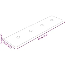 vidaXL Væghovedgærde 12 pcs Cappuccino 60 x 15 cm Faux læder