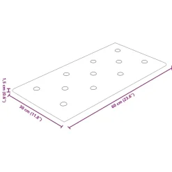 vidaXL Væghovedgærde 12 pcs Creme 60 x 30 cm Faux læder
