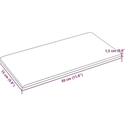 vidaXL Væghovedgærde 12 pcs Creme 30 x 15 cm Fløjl
