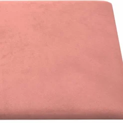 vidaXL Væghovedgærde 12 pcs Lyserød 30 x 30 cm Fløjl