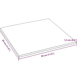 vidaXL Væghovedgærde 12 pcs Sort 30 x 30 cm Stof