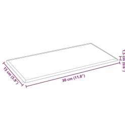 vidaXL Væghovedgærde 12 pcs Sort 30 x 15 cm Faux læder
