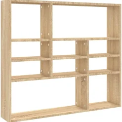 vidaXL væghylde 90x16x78 cm konstrueret træ sonoma-eg