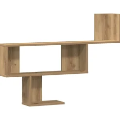 vidaXL væghylde 100x15x70 cm konstrueret træ sort egetræsfarve