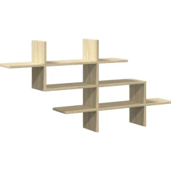 vidaXL væghylde 124,5x18x60,5 cm konstrueret træ sonoma-eg