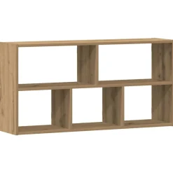 vidaXL væghylde 100x25x50 cm konstrueret træ sort egetræsfarve