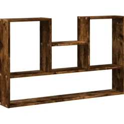 vidaXL væghylde 99x15x60 cm konstrueret træ røget egetræsfinish