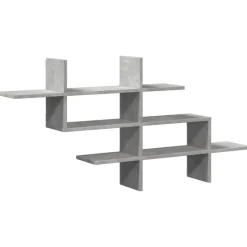 vidaXL væghylde 124,5x18x60,5 cm konstrueret træ betongrå