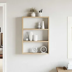 vidaXL væghylde 43x9x60 cm konstrueret træ sonoma-eg