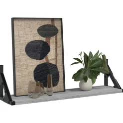 vidaXL væghylder 2 stk. 60x15x15,5 cm grå sonoma-eg