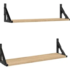 vidaXL væghylder 2 stk. 60x15x15,5 cm sonoma-eg