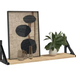 vidaXL væghylder 2 stk. 60x15x15,5 cm sonoma-eg