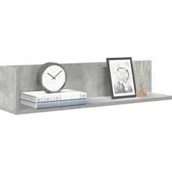 vidaXL væghylder 2 stk. 75x16,5x16,5 cm konstrueret træ betongrå