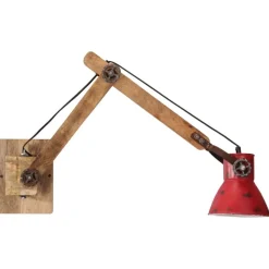 vidaXL væglampe 25 W 96x15x20 cm E27 rustik rød