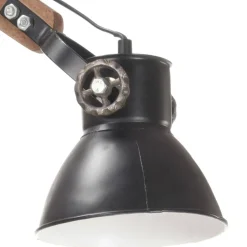 vidaXL væglampe industriel stil rund E27 sort