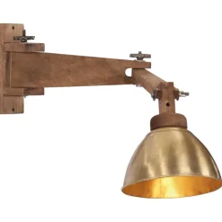 vidaXL væglamper 150 cm 25 W E27 antik messingfarve