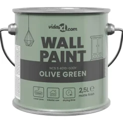 vidaXL Vægmaling Grøn 2,5 L Vægprint