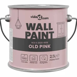 vidaXL Vægmaling Lyserød 2,5 L Vægprint