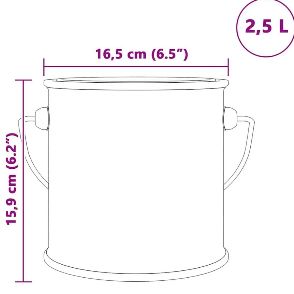vidaXL Vægmaling Sort 2,5 L Vægprint