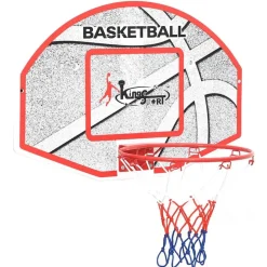vidaXL vægmonteret basketballkurv med plade 5 dele 66x44,5 cm