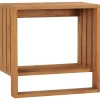 vidaXL vægmonteret håndklædeholder 35x20x35 cm massivt teaktræ
