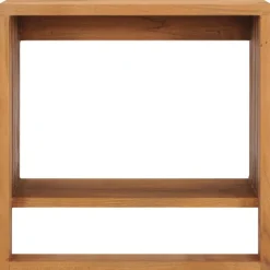 vidaXL vægmonteret håndklædeholder 35x20x35 cm massivt teaktræ